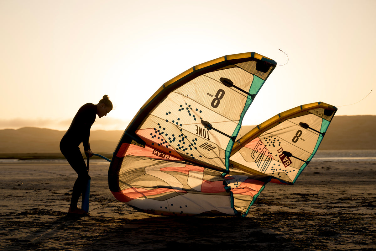 4mm POLYESTER ROPE, 300'-downhaul-Blue & Black – 30 Noeuds