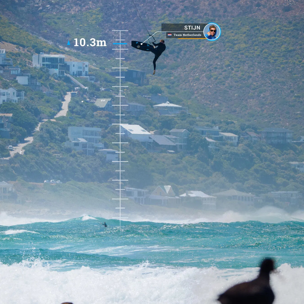 Stijn performing a jump using the Duotone Woo 4.0